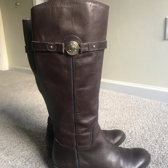 Tommy Hilfiger Leather Riding Boots - Picture 3 of 8